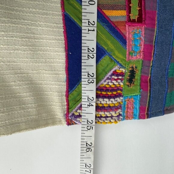 Parsley & Sage Novelty Small Multicolor Mixed Media Cotton Jacket Patchwork GUC - Picture 10 of 12